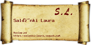 Salánki Laura névjegykártya